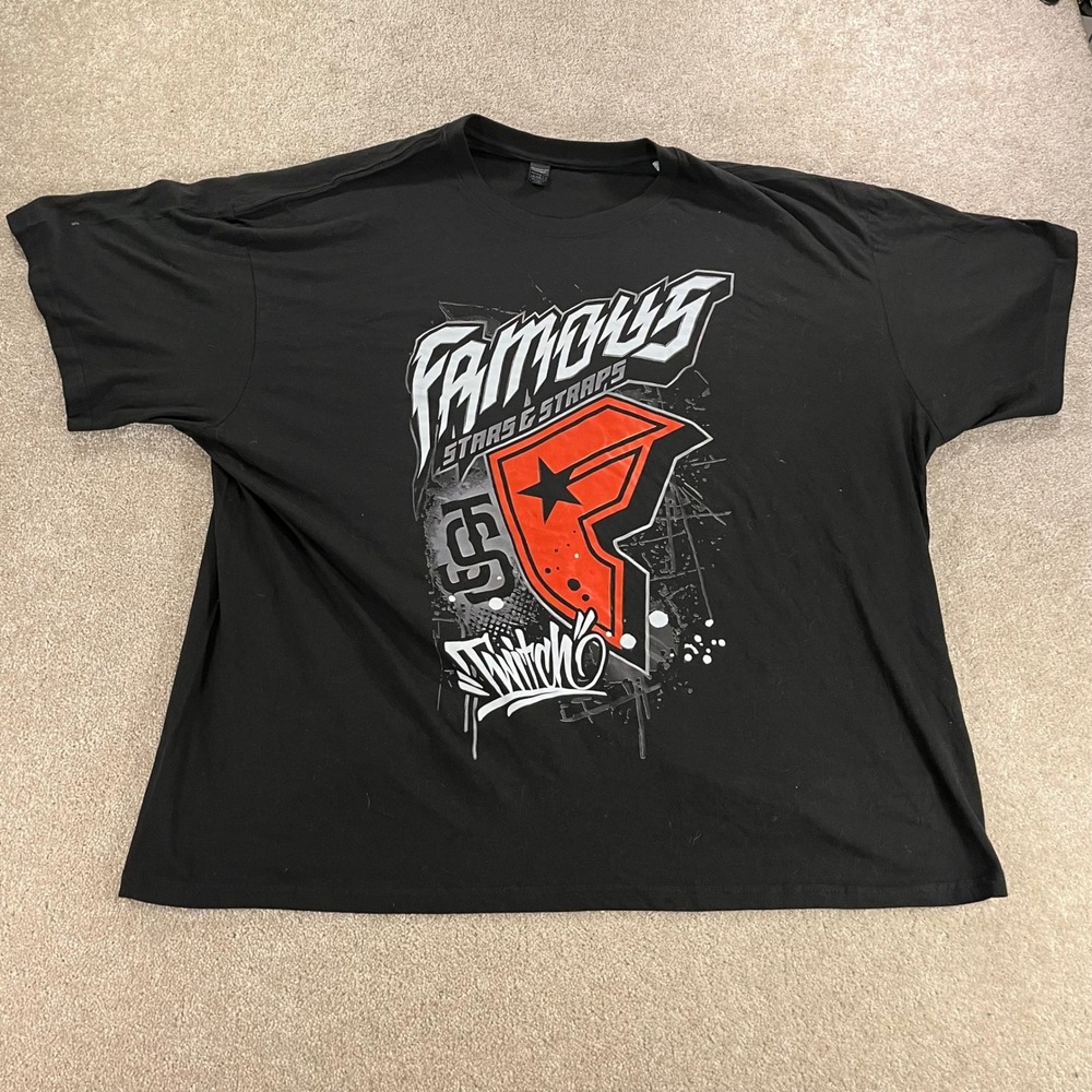 Famous Stars and Straps T-Shirt Mens 3XL Black Twitch Graphic Tee